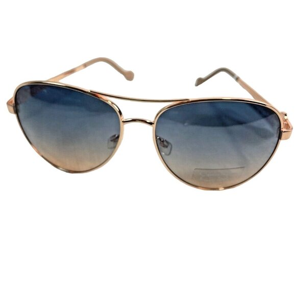 Jessica Simpson Aviator Fashion Sunglasses Rose Gold Metal UV Absorptive u